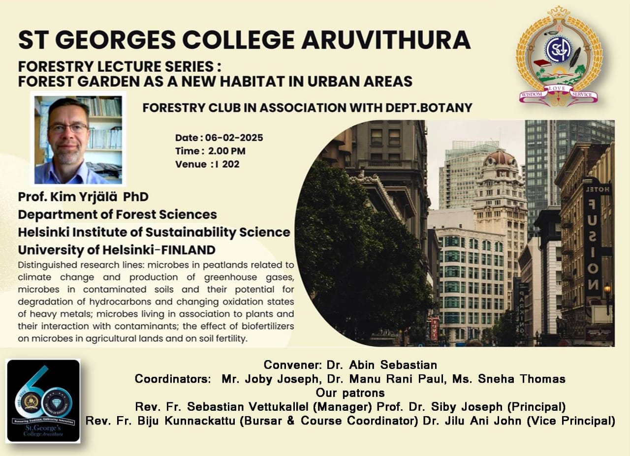 Forestry Lecture : Forest Garden as a new habitat in Urban Areas